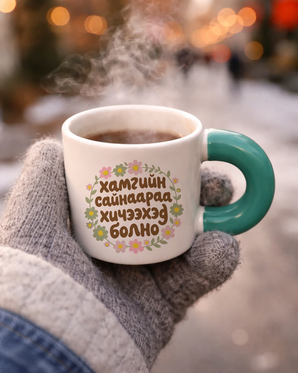 Хамгийн сайнаараа хичээхэд болно · Бондгор аяга