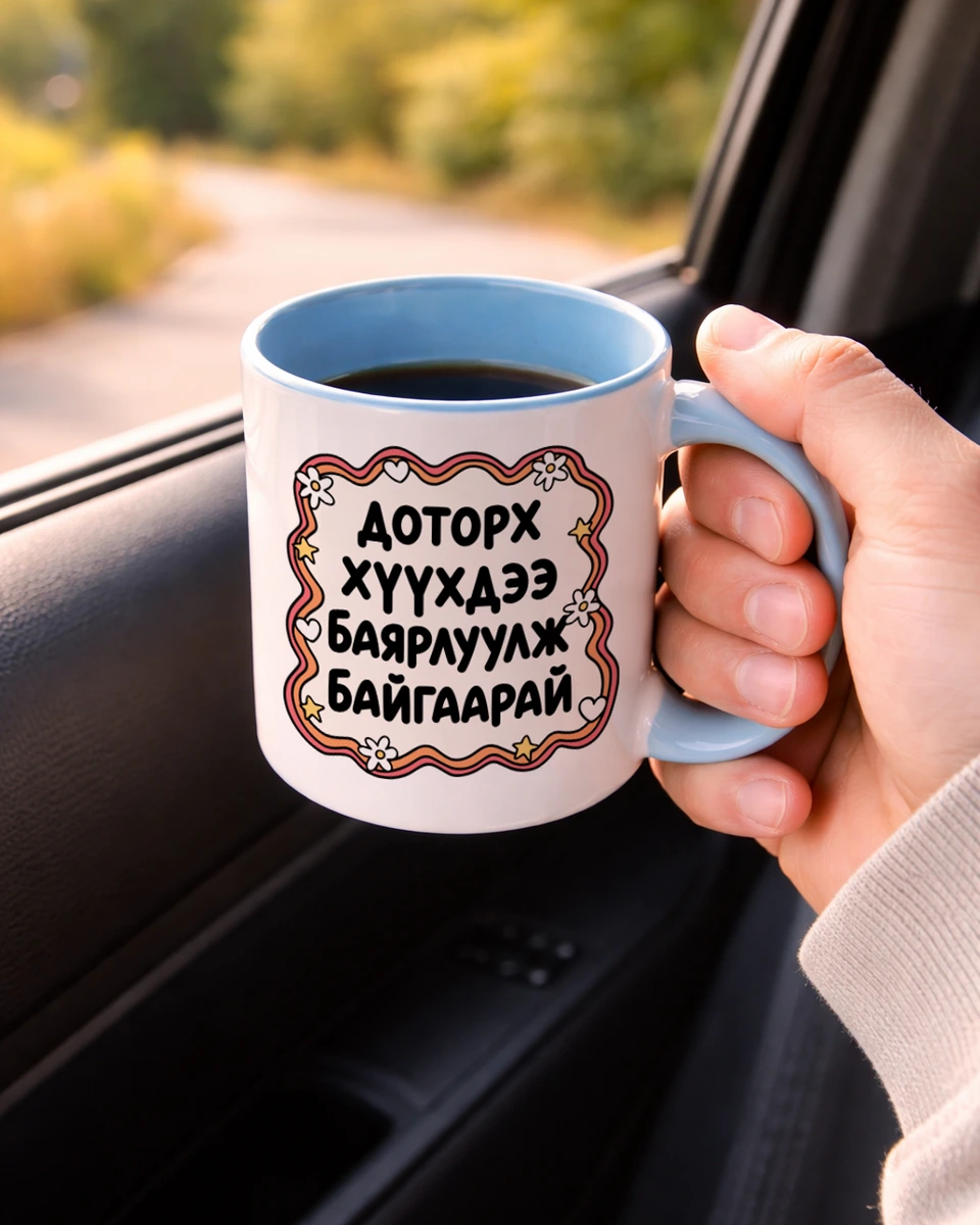Доторх хүүхдээ баярлуулж байгаарай · Энгийн шаазан аяга