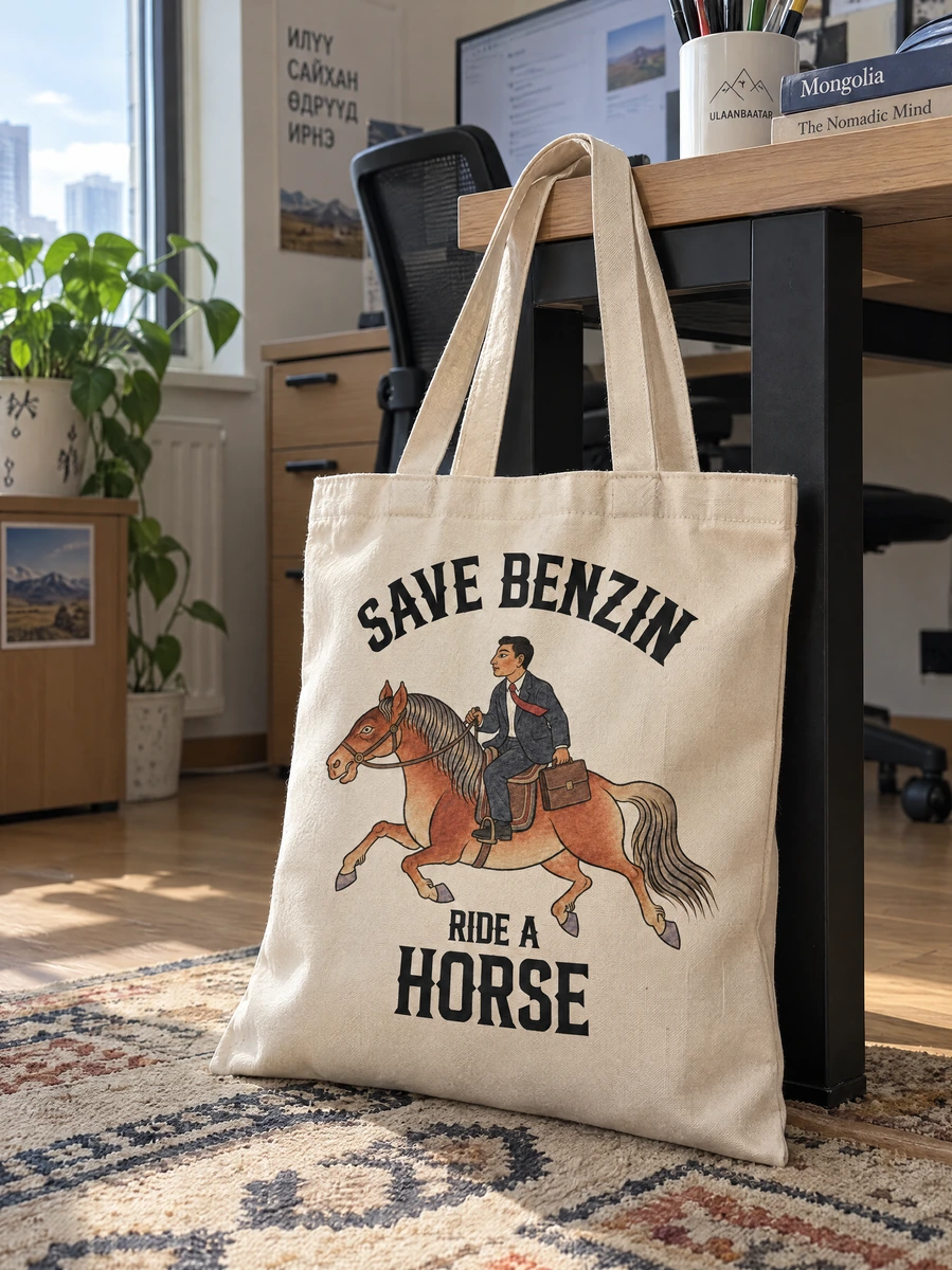 SAVE BENZIN, RIDE A HORSE · Даавуун тор